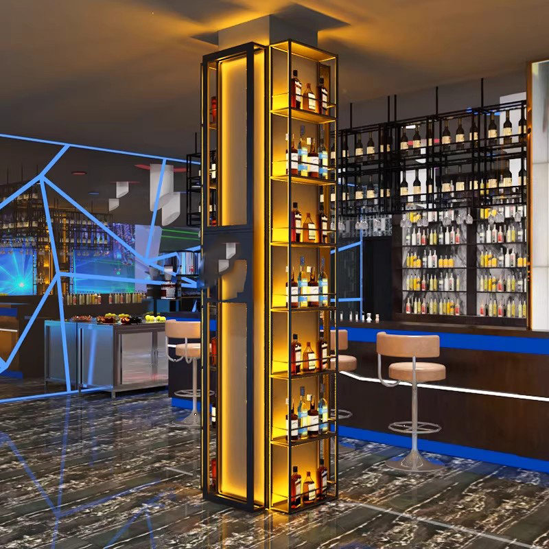 Home Bar Setup - Restaurant Shelf Bar Cabinet Wine Rack