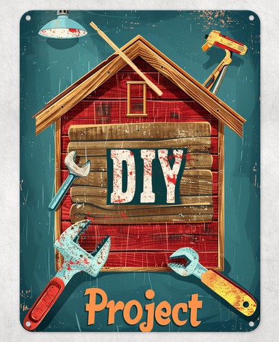 Home Bar And Kitchen - DIY Project Handyman Tools Metal Poster