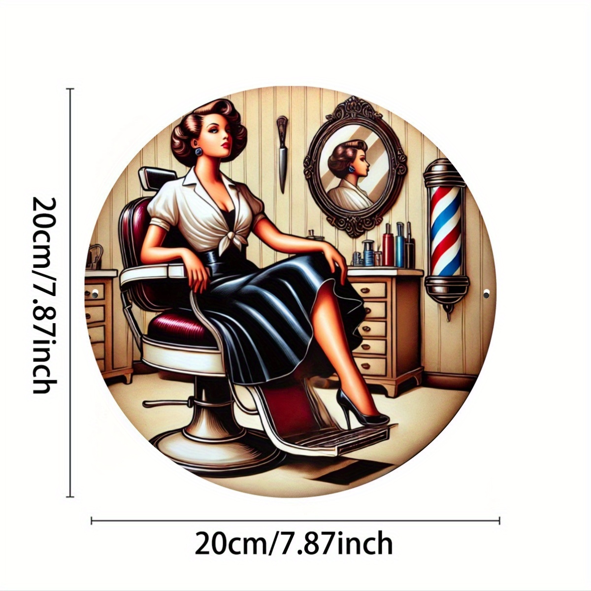 1pc Vintage Barber Shop Metal  - đánh giá và giá Home Barbershop