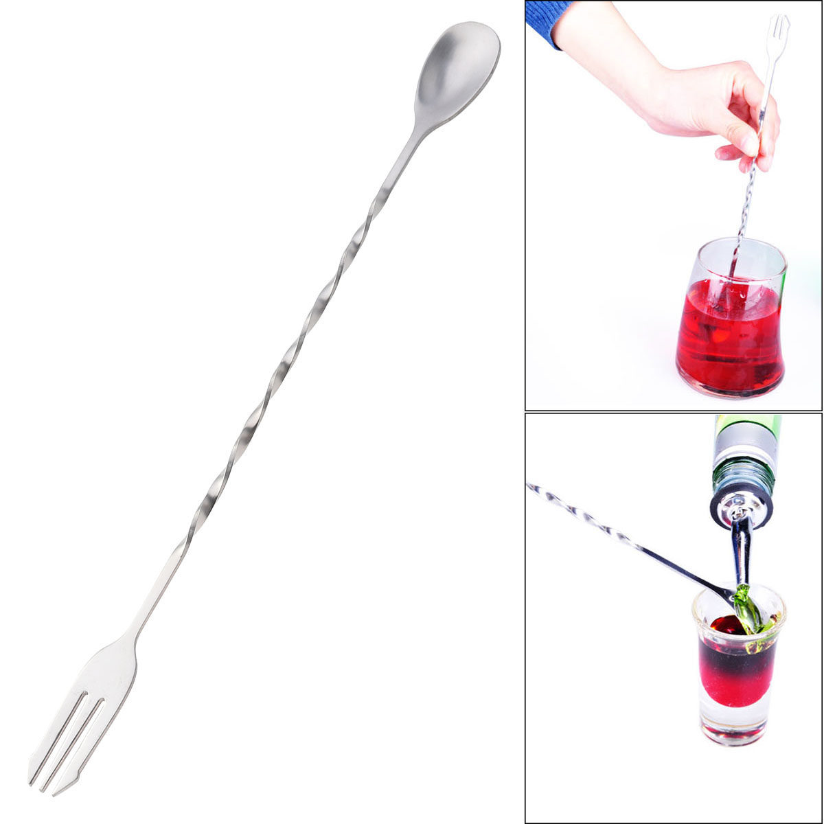 Twisted Spoon Mixing Fork 304  - đánh giá và giá Bar Spoon Twisted