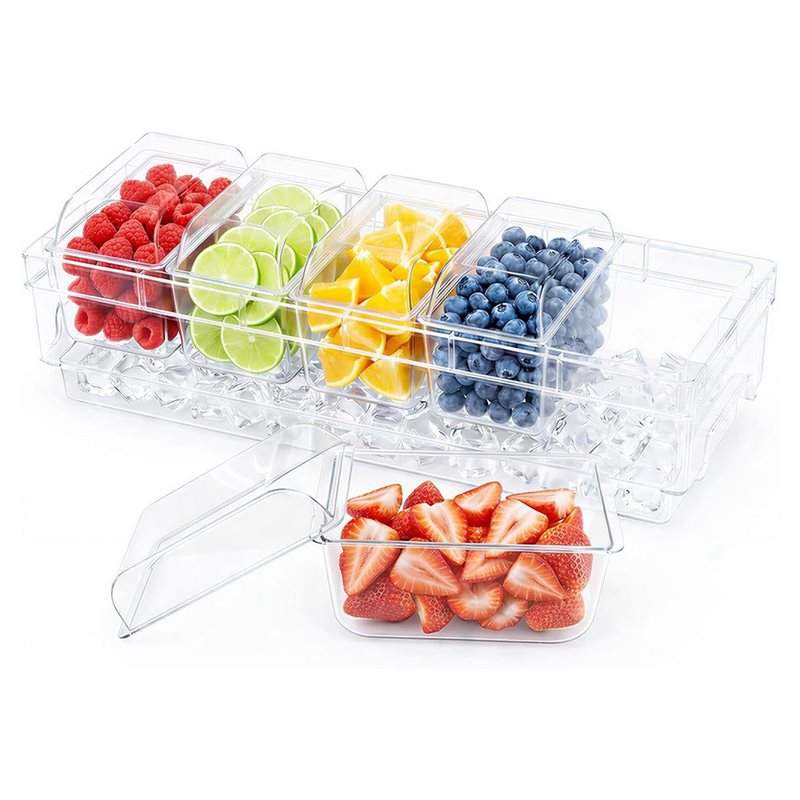 DTA4-For Bar Supplies,Clear Se - đánh giá và giá Garnish Tray Set