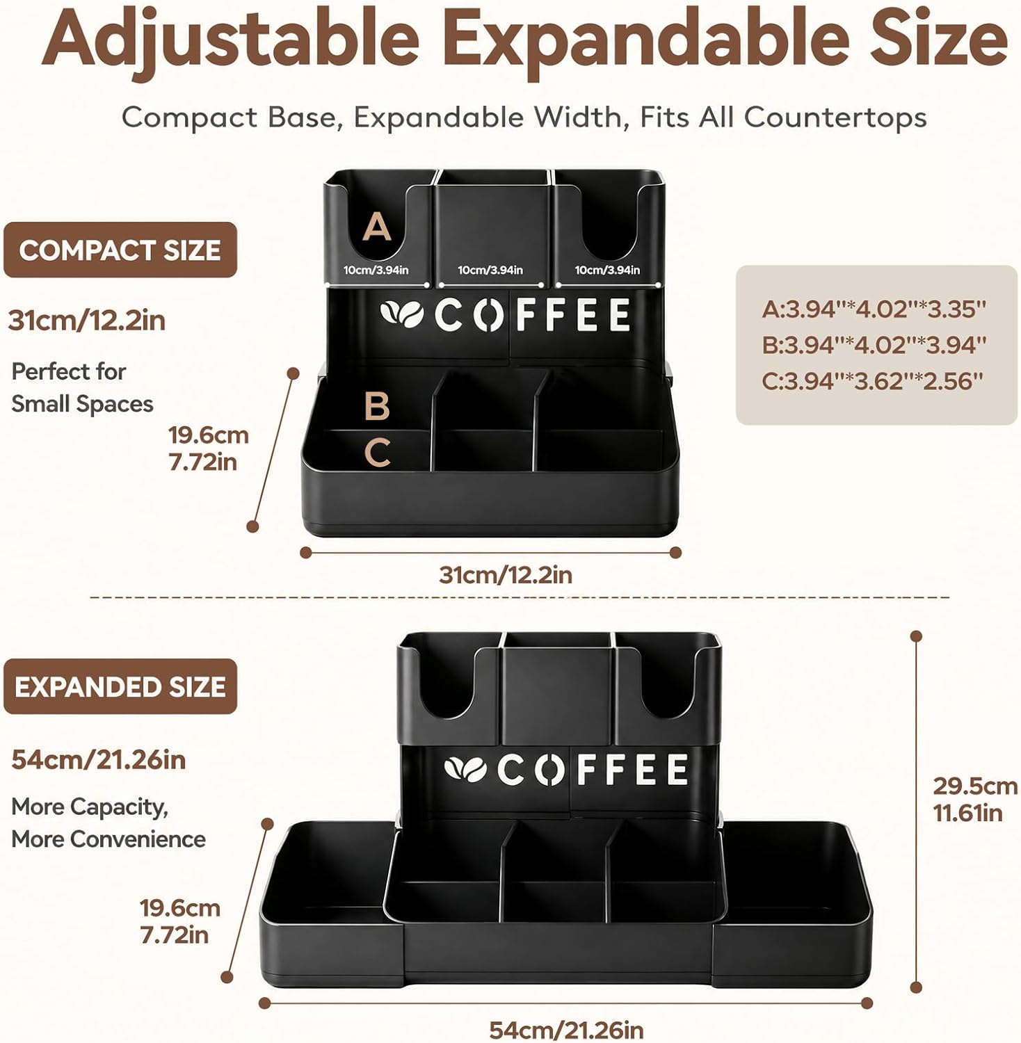 2 Tier Coffee Station Organize - đánh giá và giá Home Bar Setup