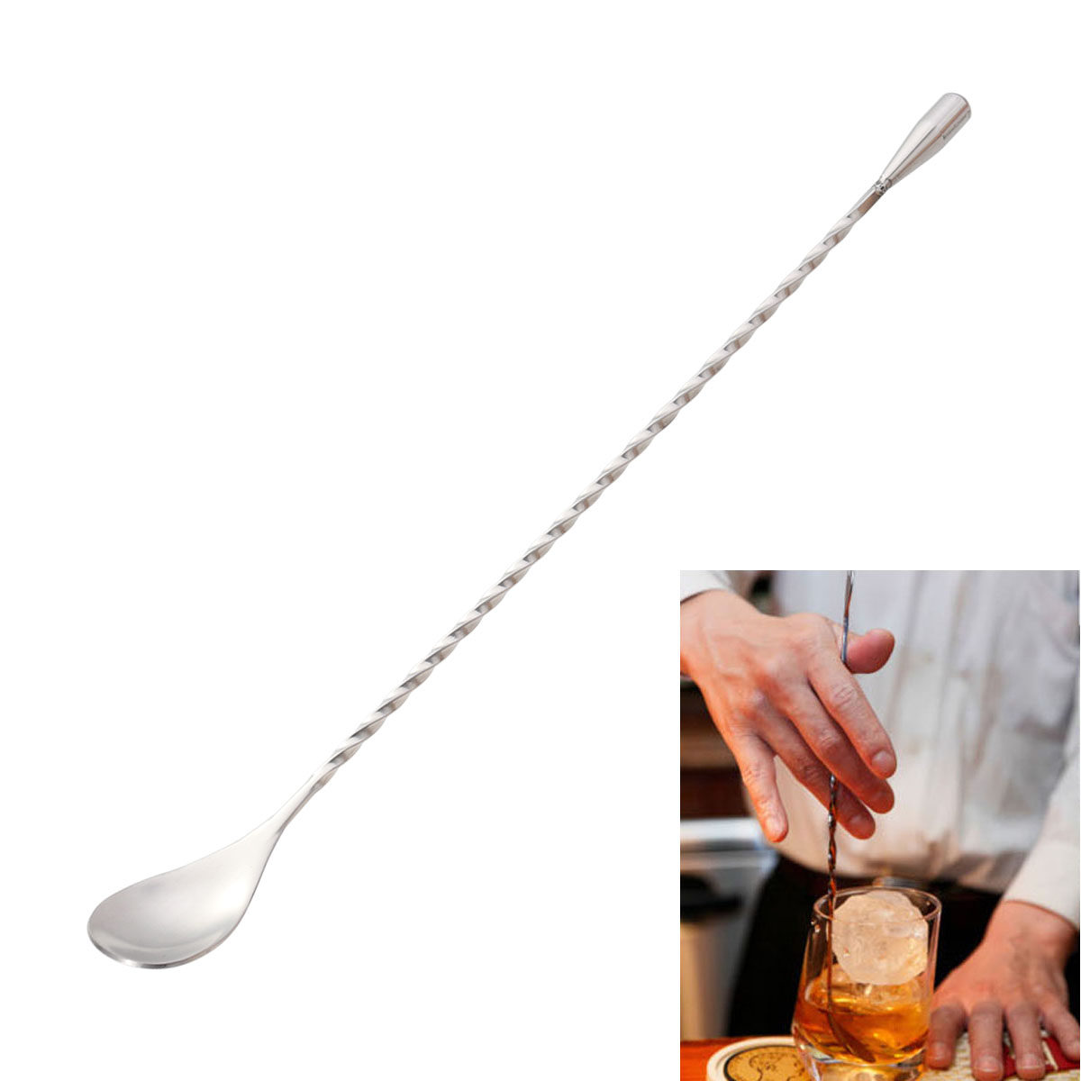 Stainless Steel 304 Cocktail B - đánh giá và giá Bar Spoon Twisted