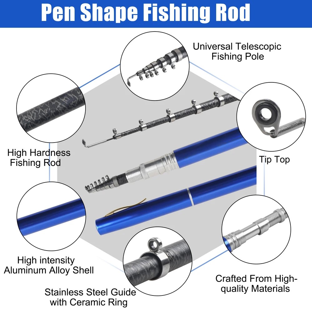 1.6m/1m Pocket Pen Fishing Rod - đánh giá và giá Ice Pick Pick
