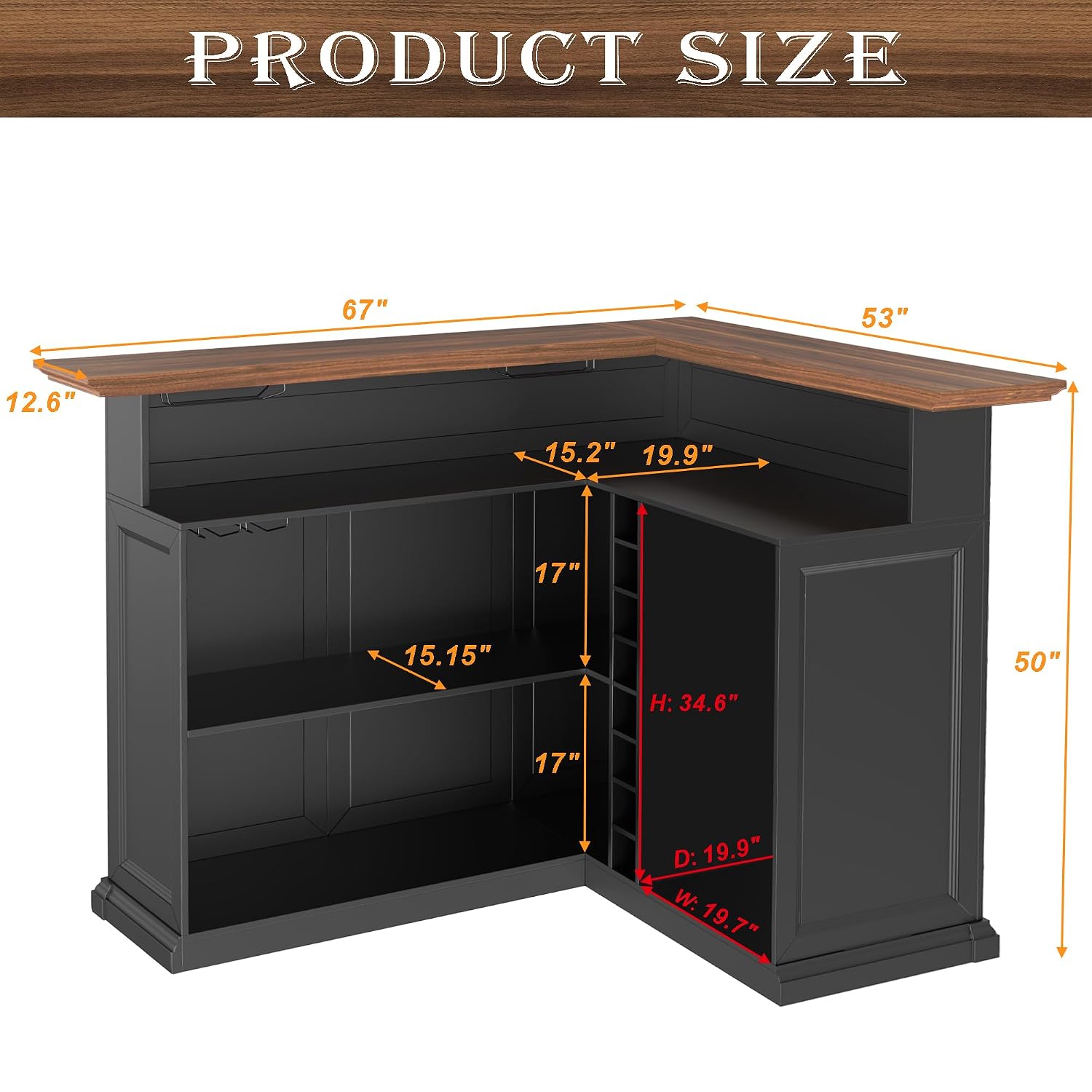 L-Shaped Home Bar Cabinet with - đánh giá và giá Home Bar Lounge