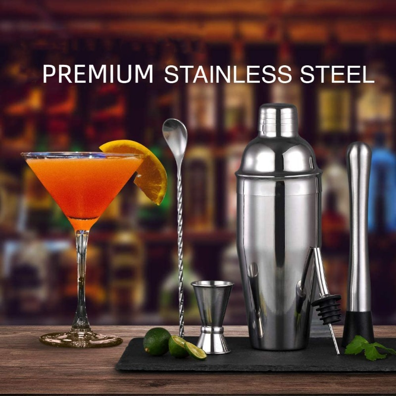 5-Piece Stainless Steel Bar Mi - đánh giá và giá Boston Shaker Set