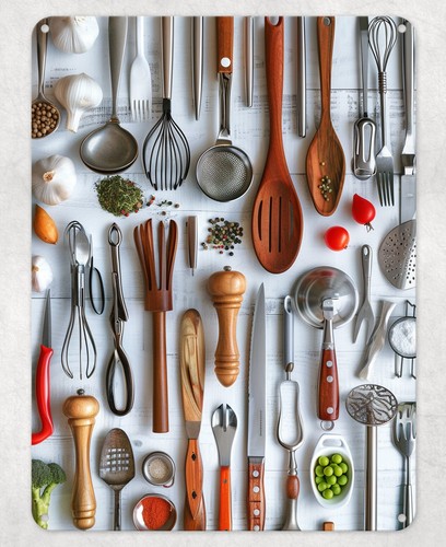 Kitchen Utensils Metal Poster  - đánh giá và giá Home Bar And Kitchen